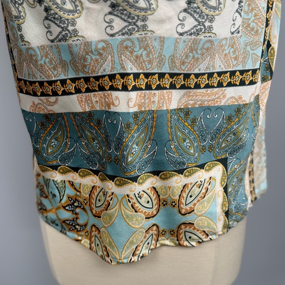 Anthropologie Bishop + Young Bonnes Vacance Cami Tank Top L Fairy Festival Green - Picture 7 of 10